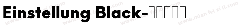 Einstellung Black字体转换